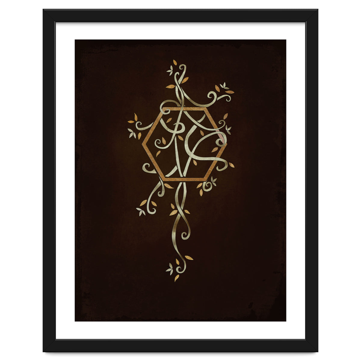 Flowering golden hexagon