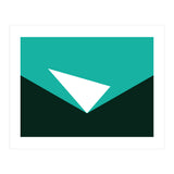 Geometric Shapes No. 57 - turquoise & black (Print Only) thumbnail