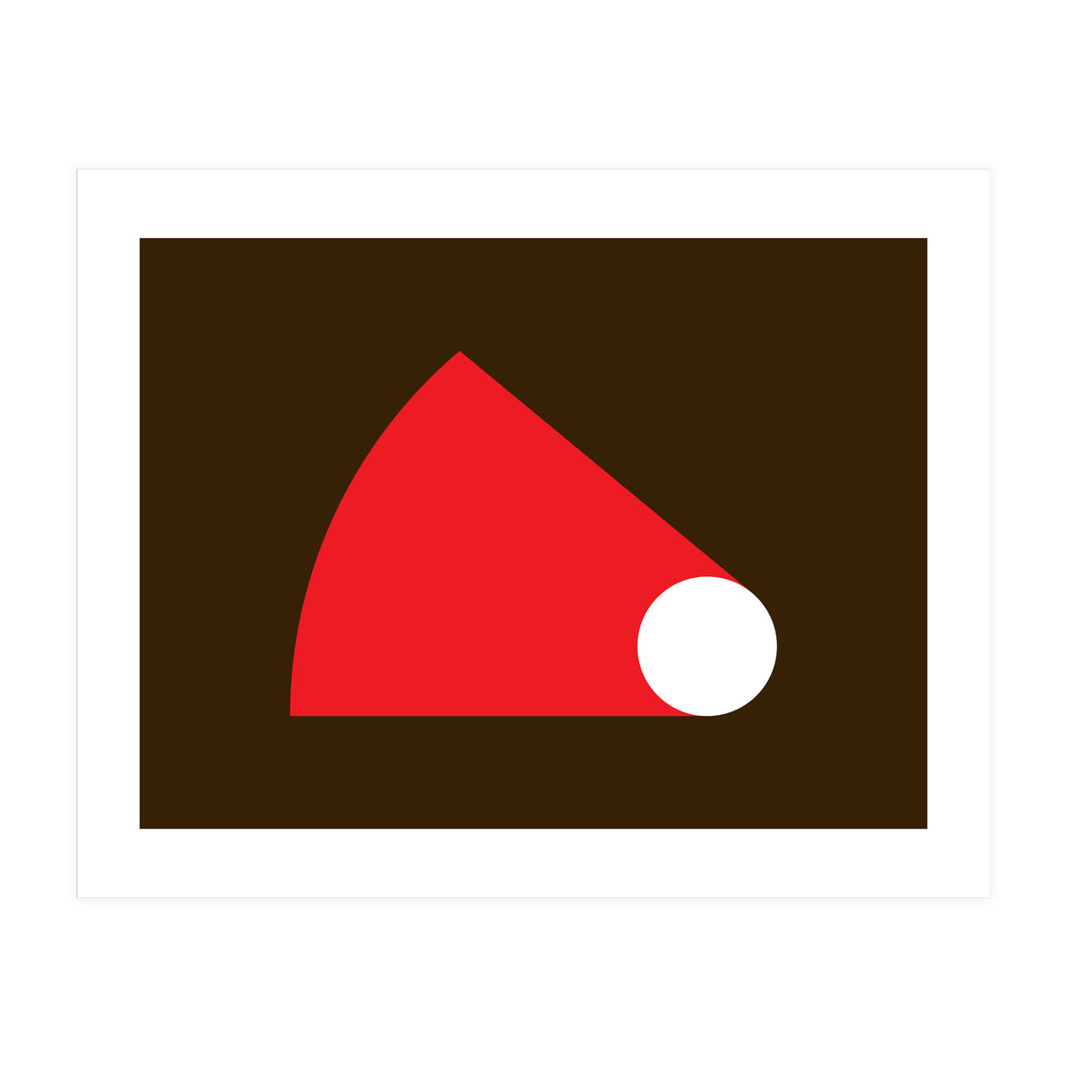 Geometric Shapes No. 51 - red & brown (Print Only)