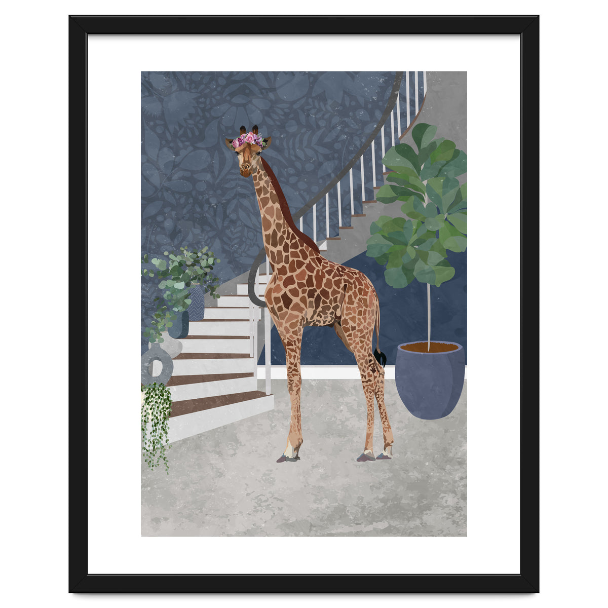 Giraffe in a Victorian House