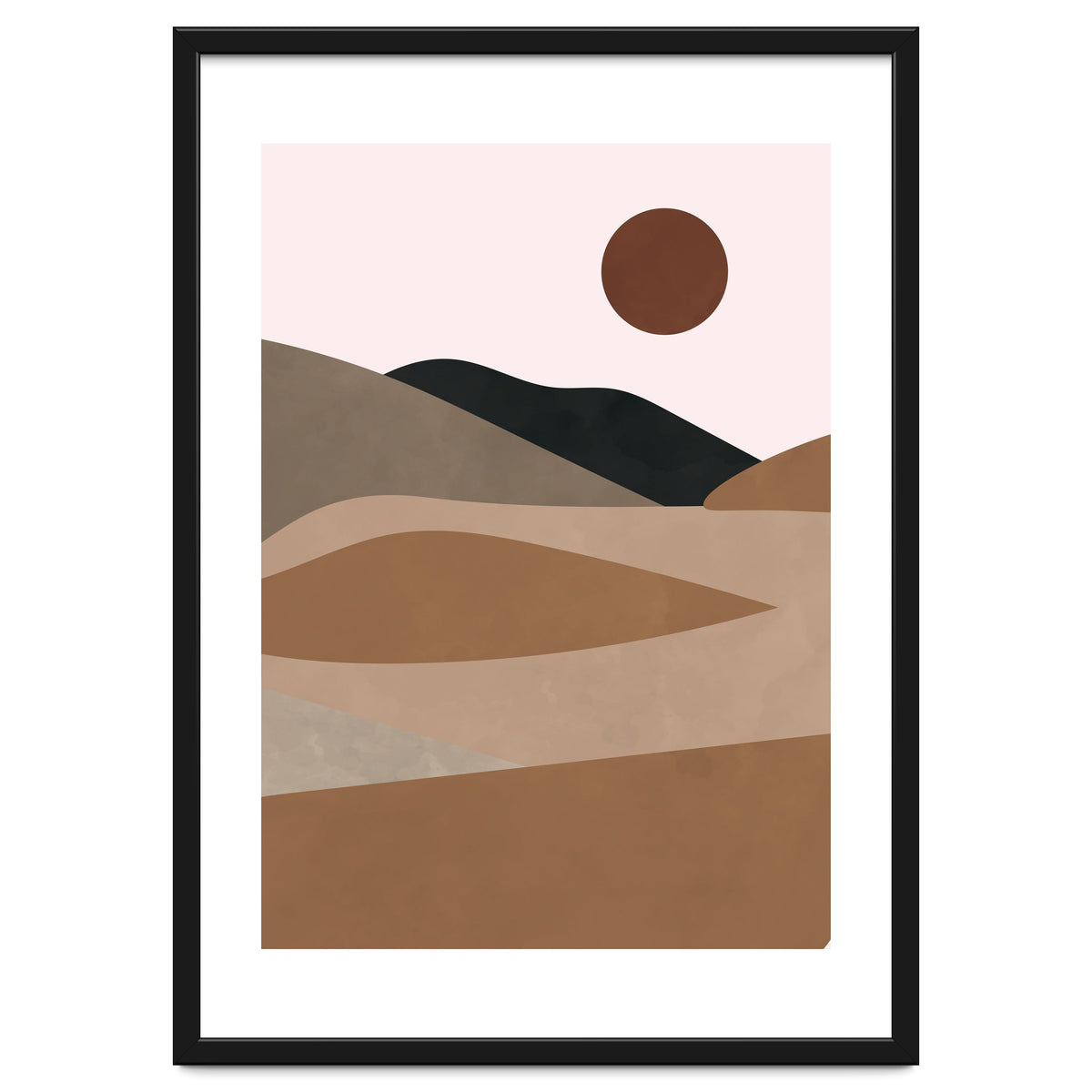 Neutral Mid Century Montain Hills