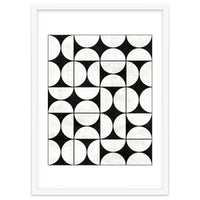 Mid-Century Modern Pattern No.2 - Black and White Concrete