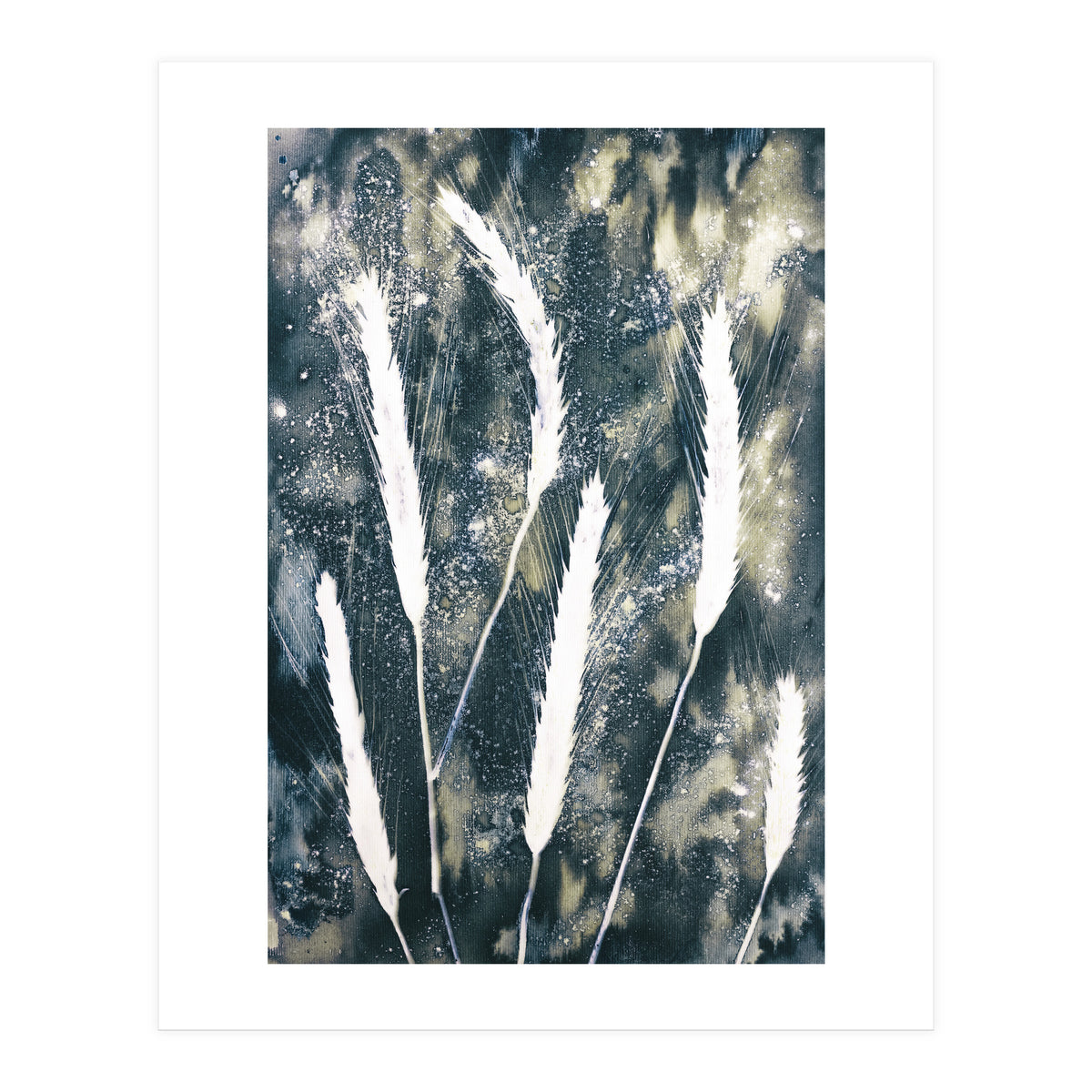 Indigo Blue Botanical Leaves No. 15 (Print Only)