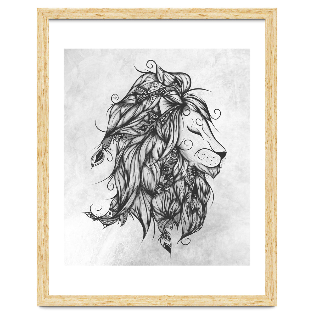 Poetic Lion B&w