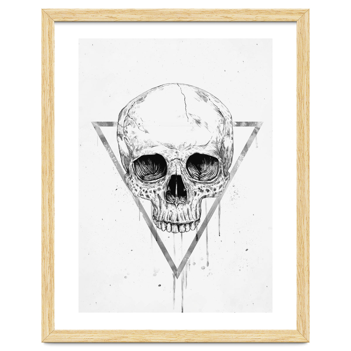 Skull In A Triangle (bw)