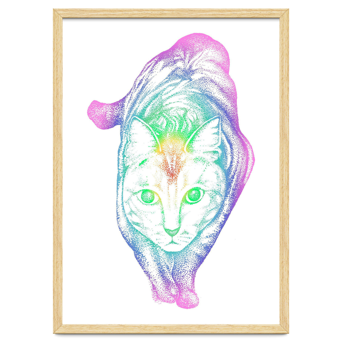 Rainbow Pastel Cat