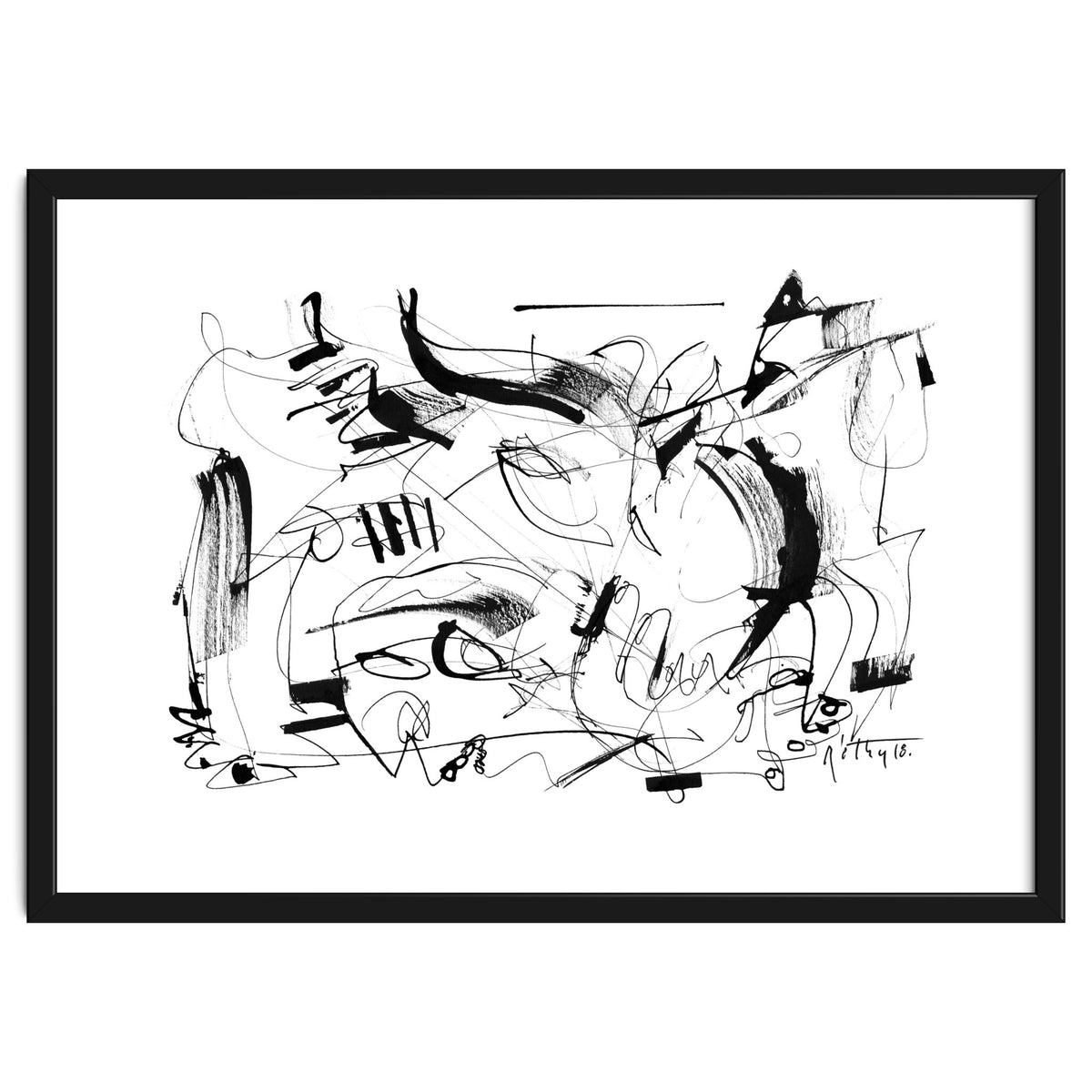 Crushed by a Bull - b&w