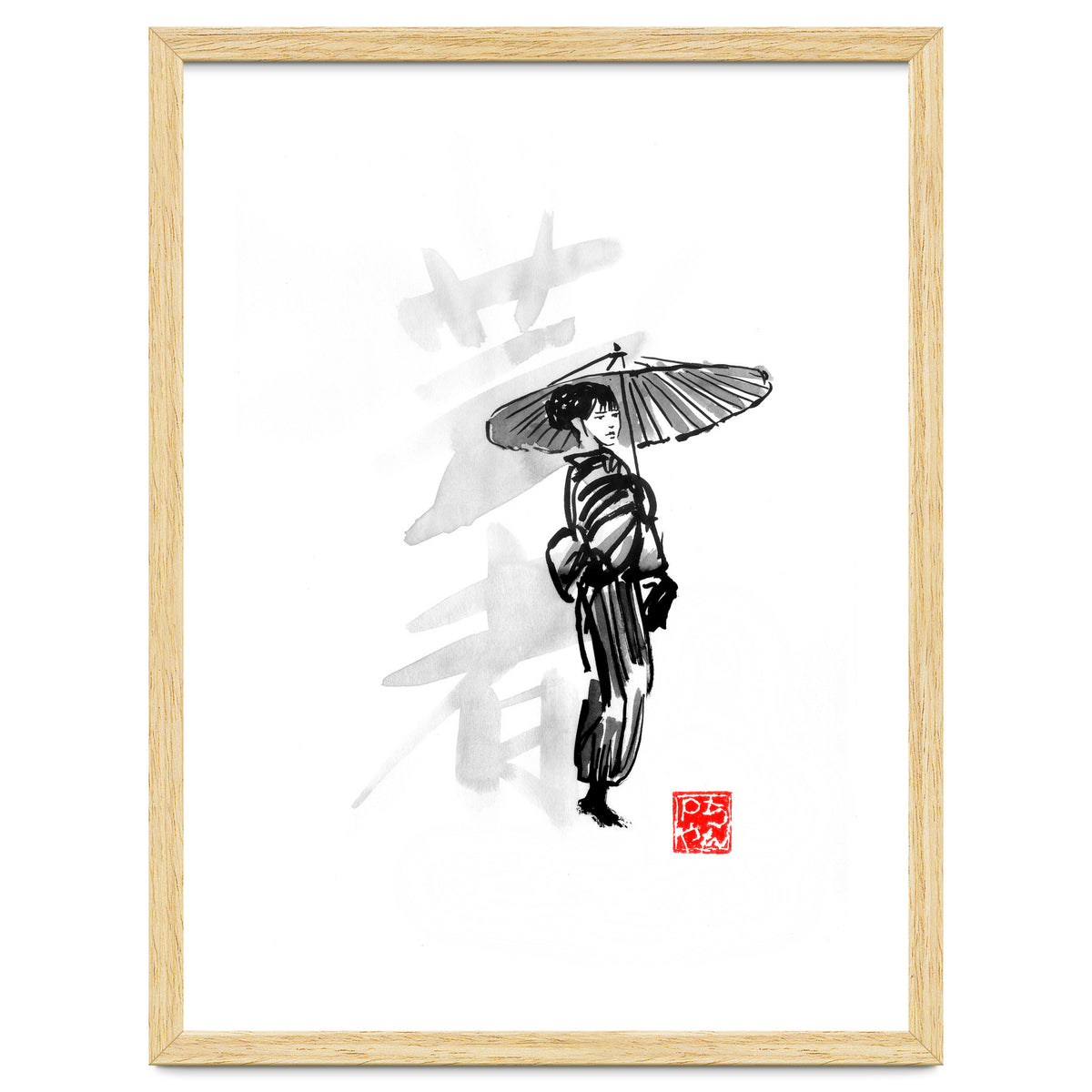 Geisha and umbrella