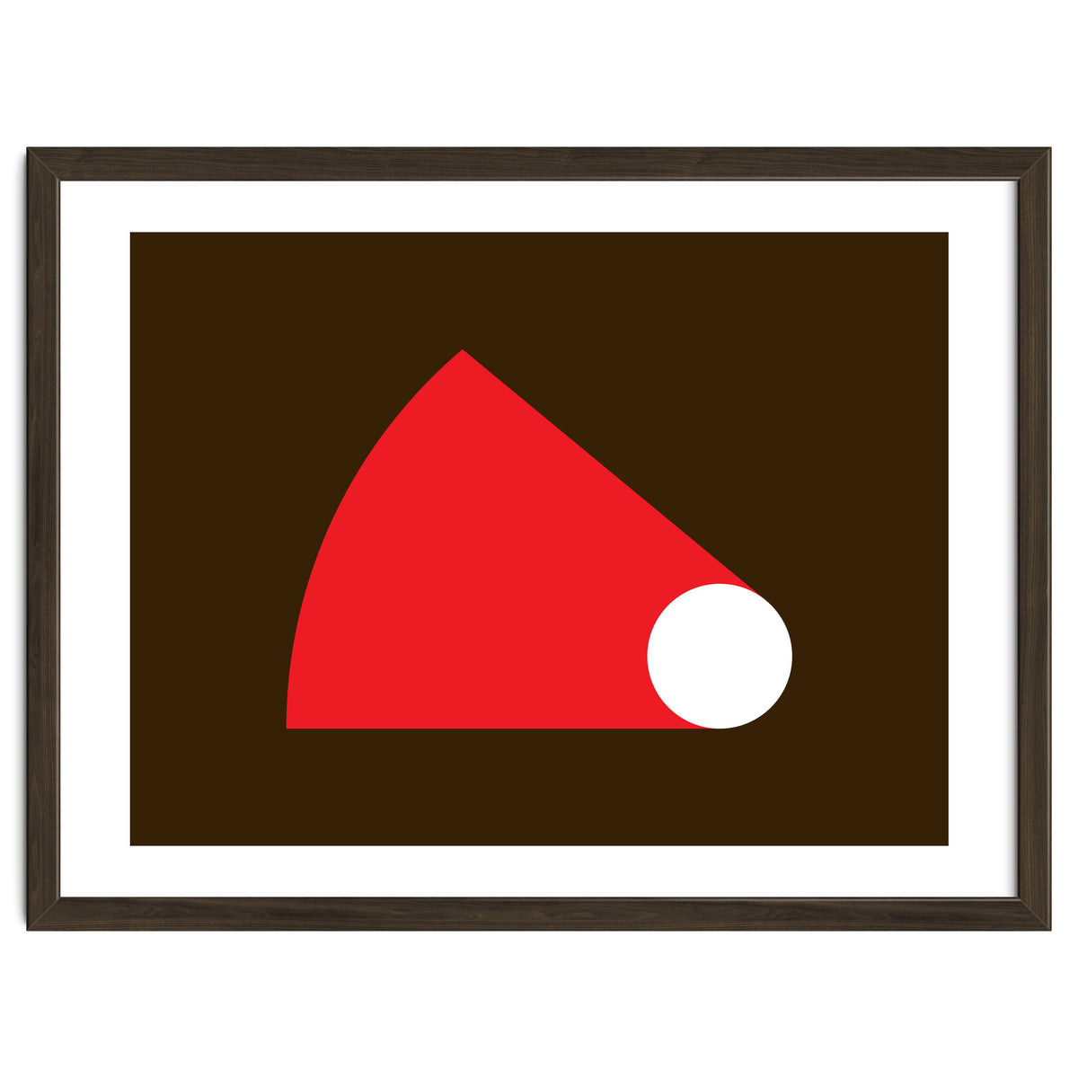 Geometric Shapes No. 51 - red & brown