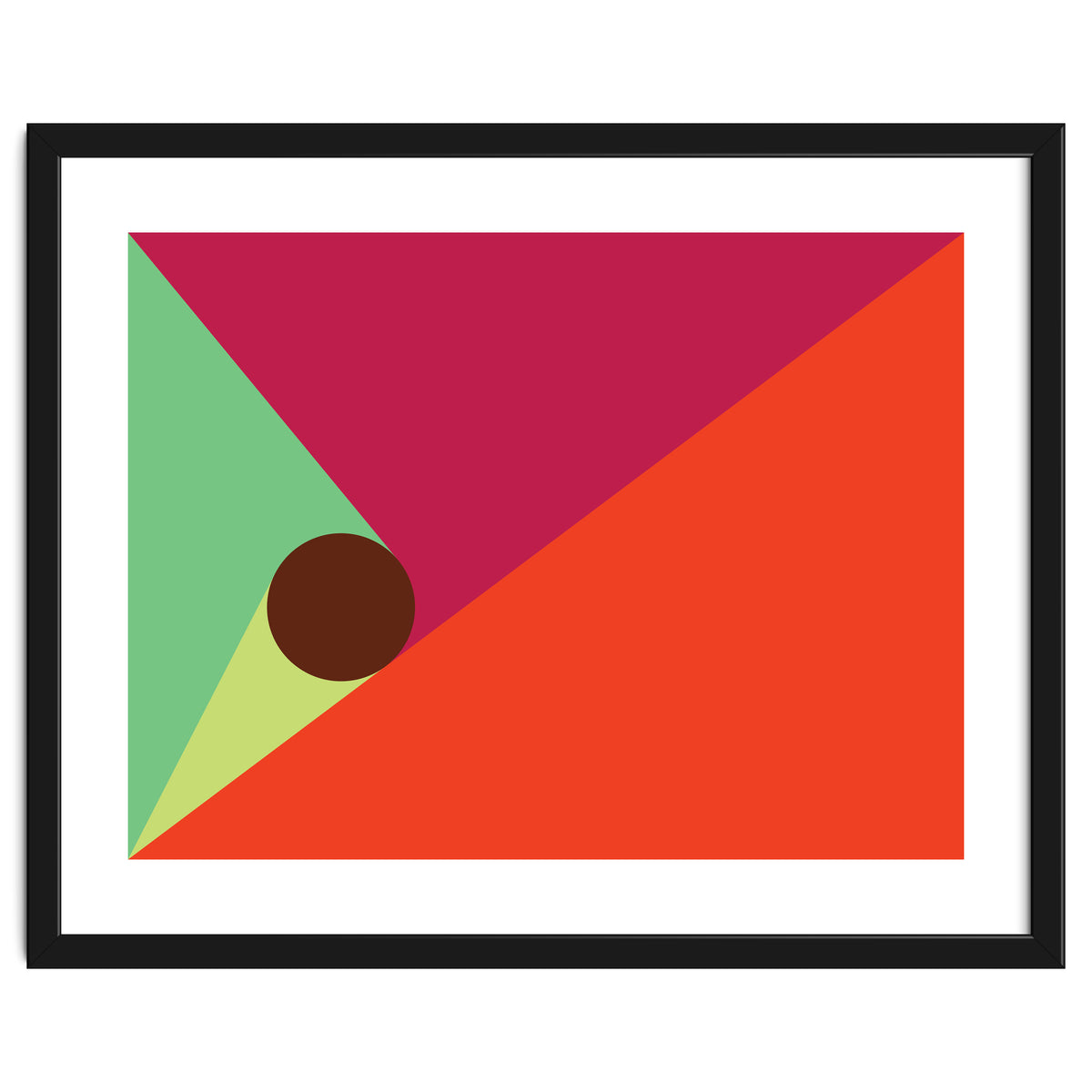 Geometric Shapes No. 25 - orange, mint & purple
