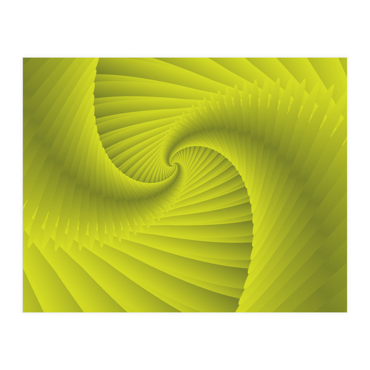 Spiral Fractal Green Art (Print Only)