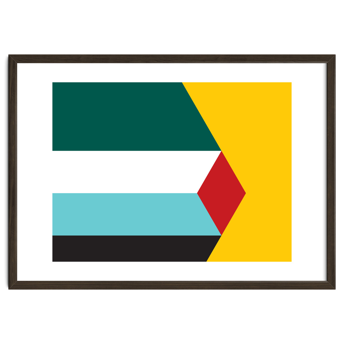 Geometric Shapes No. 43 - yellow & green