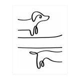 One Line Art Dachshund  (Print Only) thumbnail