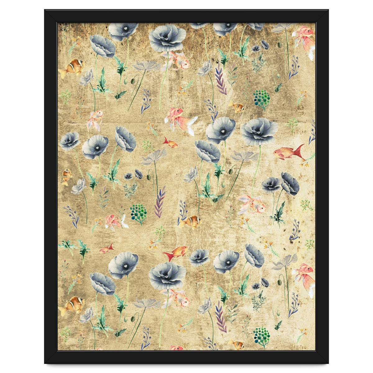 Fishes & Garden #Gold-plated