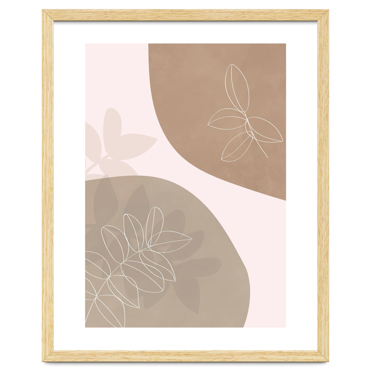 Abstract Neutral Line Art Drawing