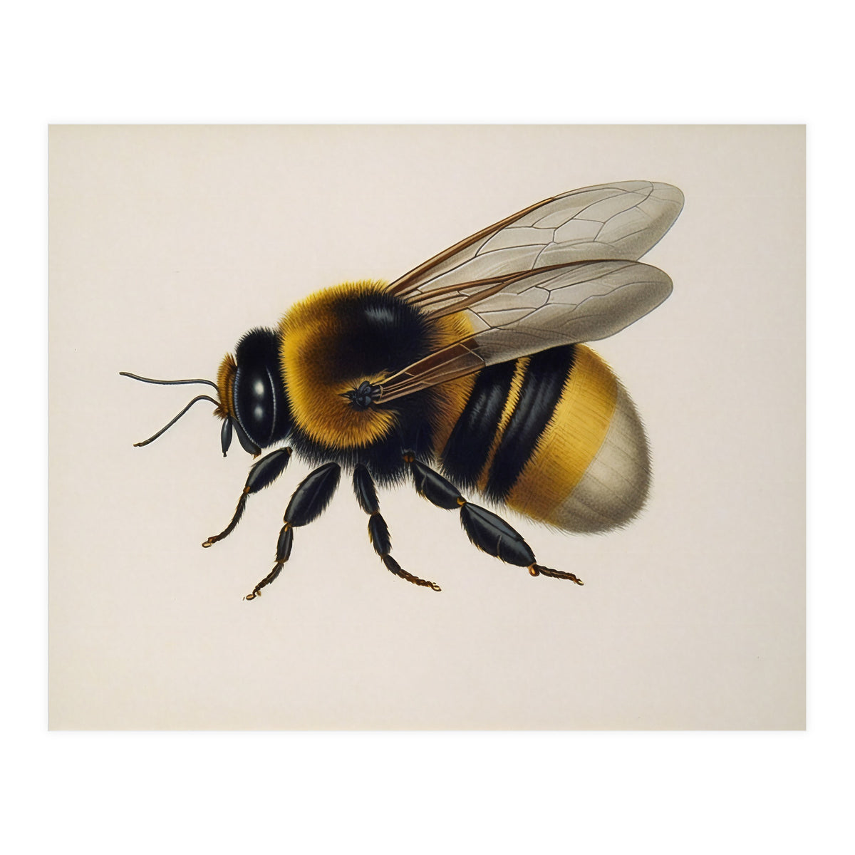 Bumblebee Vintage Illustration (Print Only)