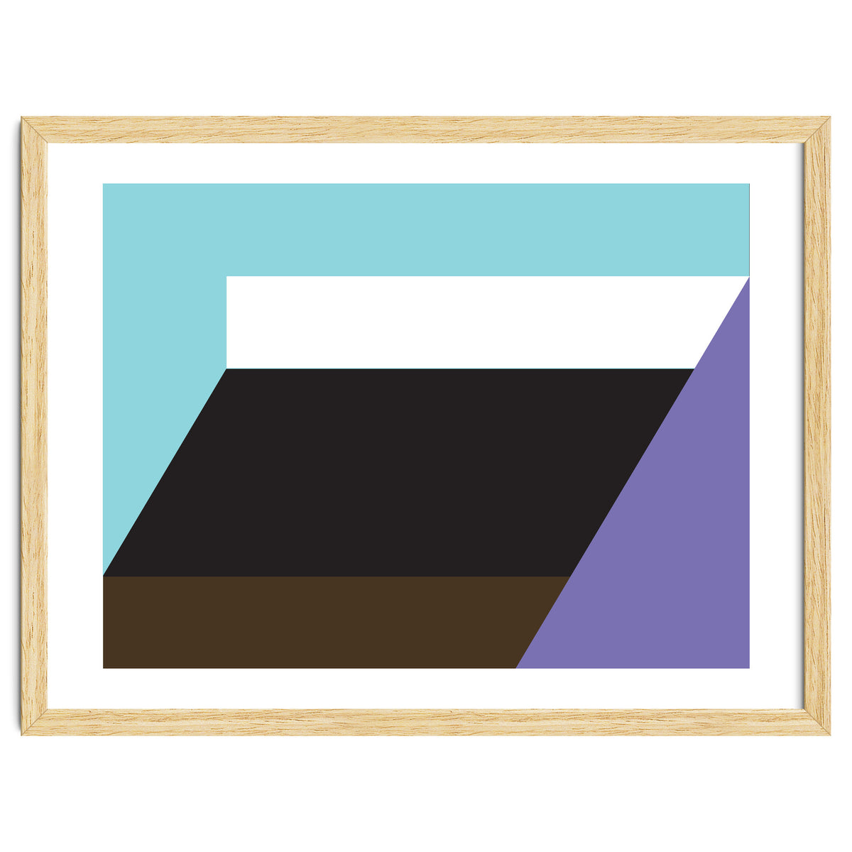 Geometric Shapes No. 34 - purple, blue & black