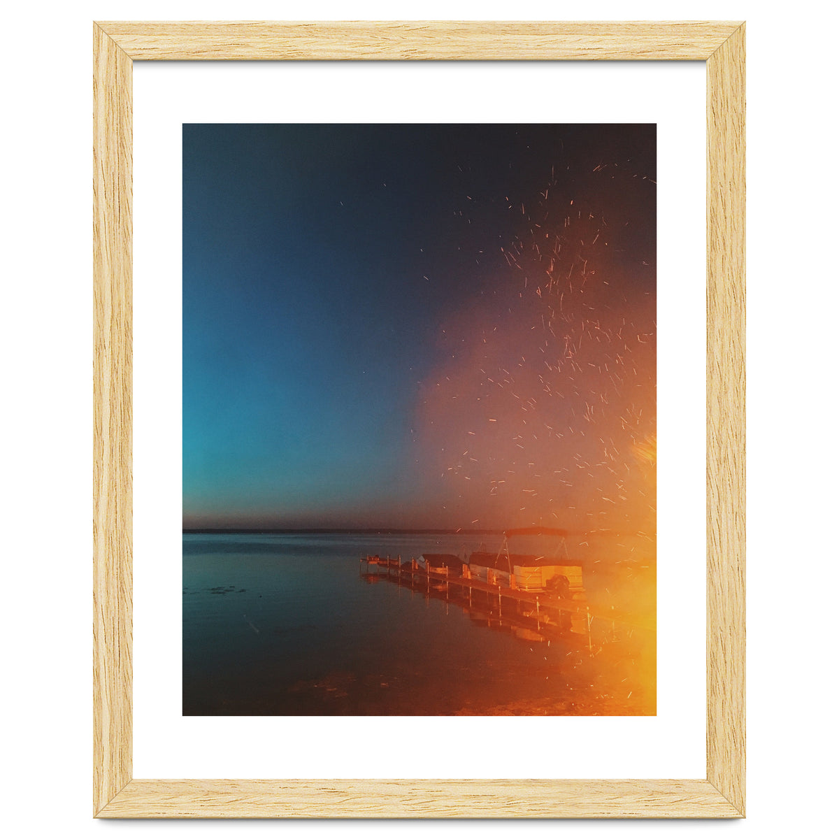 Firelight by the dock