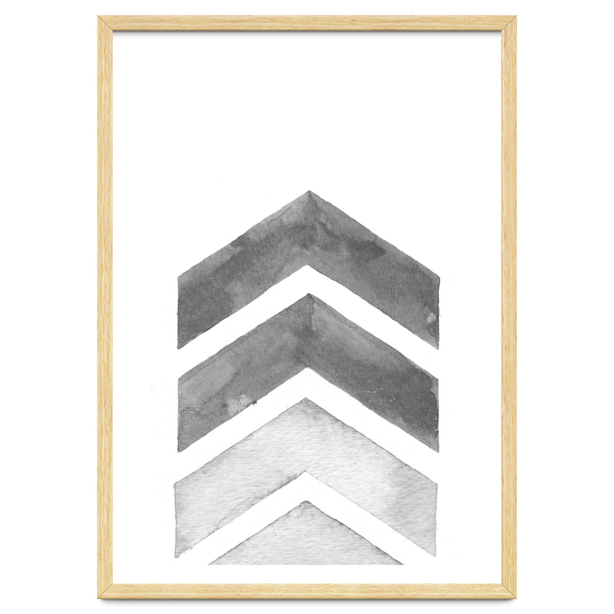 Grey Watercolor Chevron