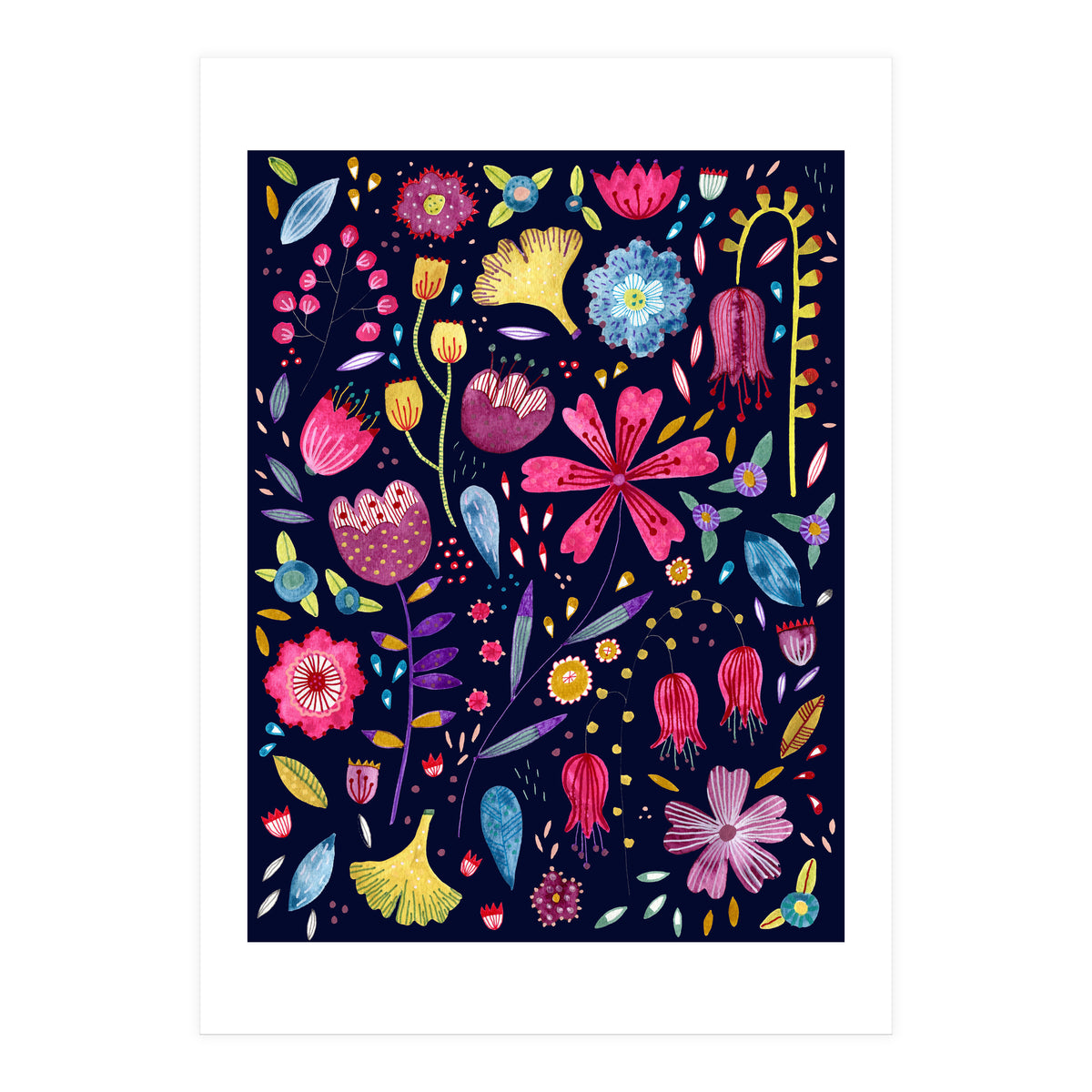Autumn Hedgerow Dark (Print Only)