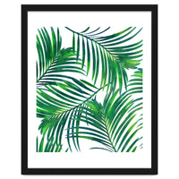 Palm Paradise, Tropical Leaves, Beachy Watercolor Painting, Minimal Nature Botanical Illustration