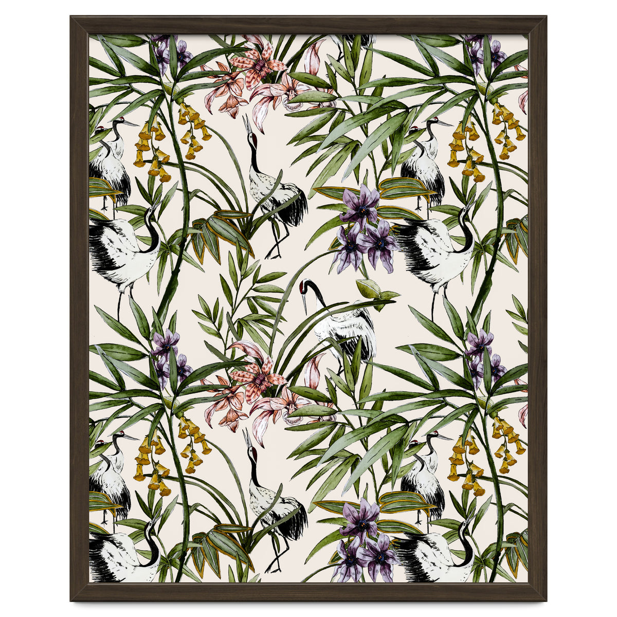 Asian crane pattern - 02