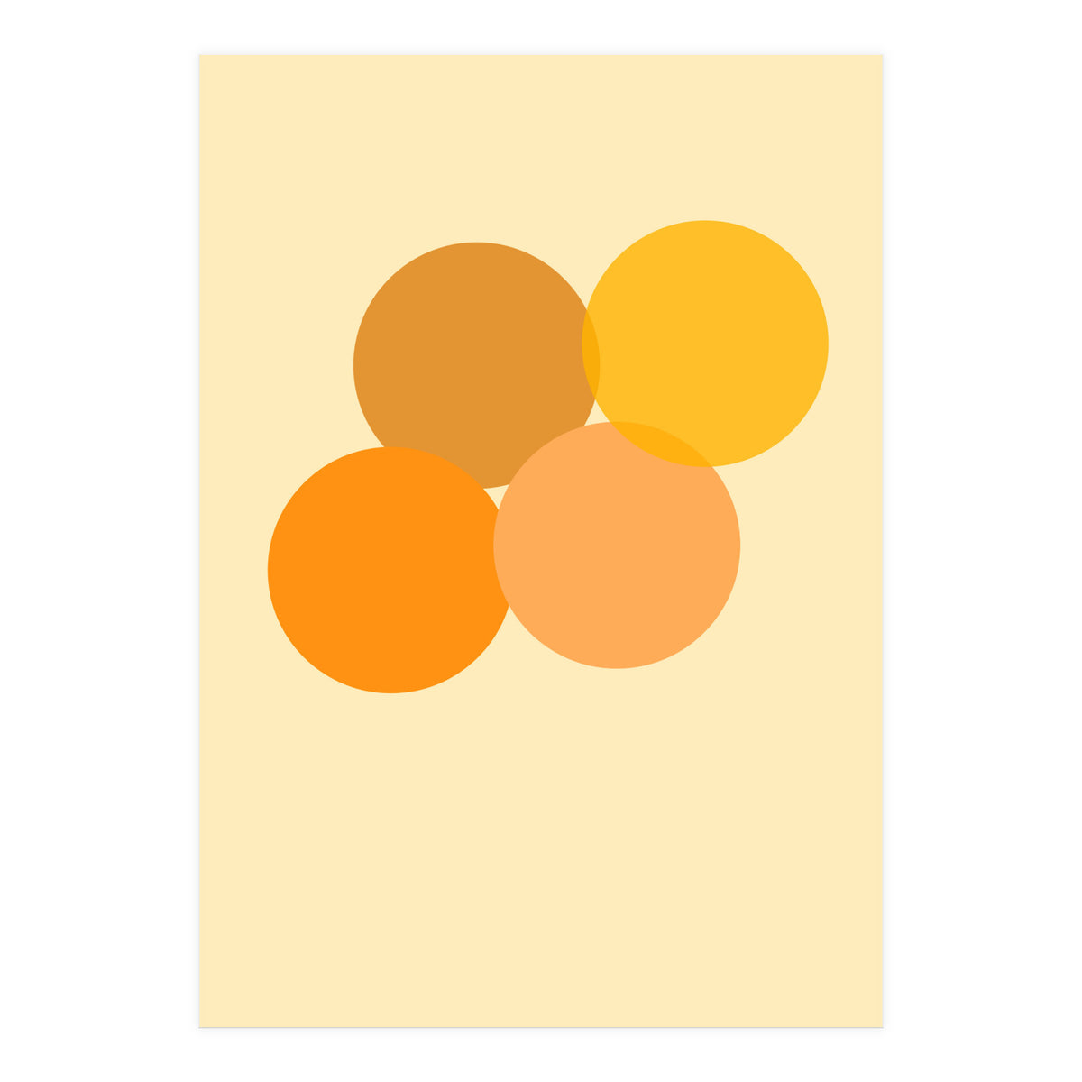 Orange circles abstract (Print Only)