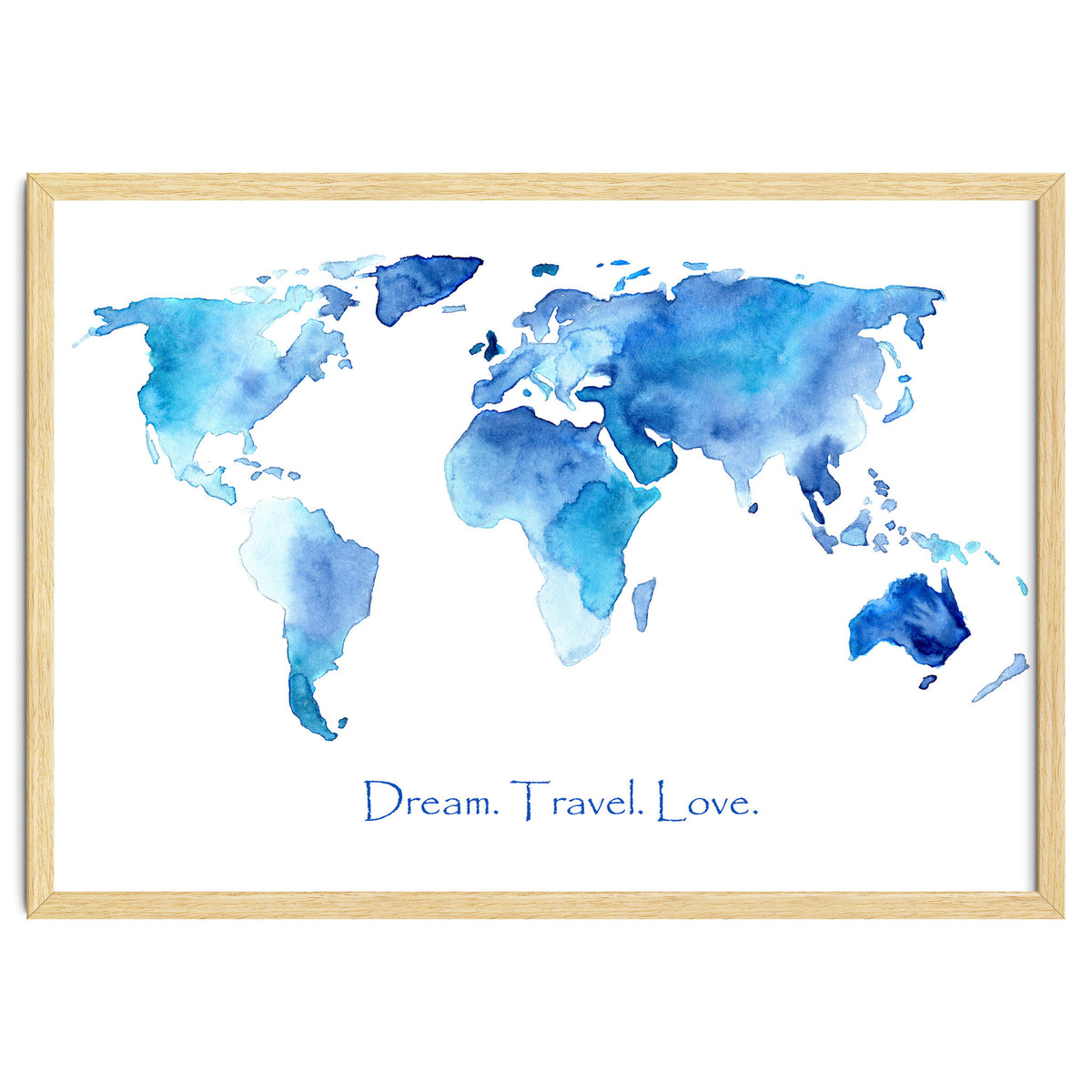 Dream. Travel. Love || watercolor