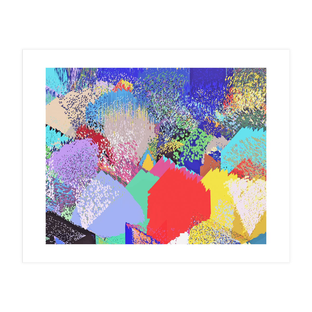 Modern Life, Abstract Contemporary Graphic Design, Eclectic Colorful Shapes (Print Only)