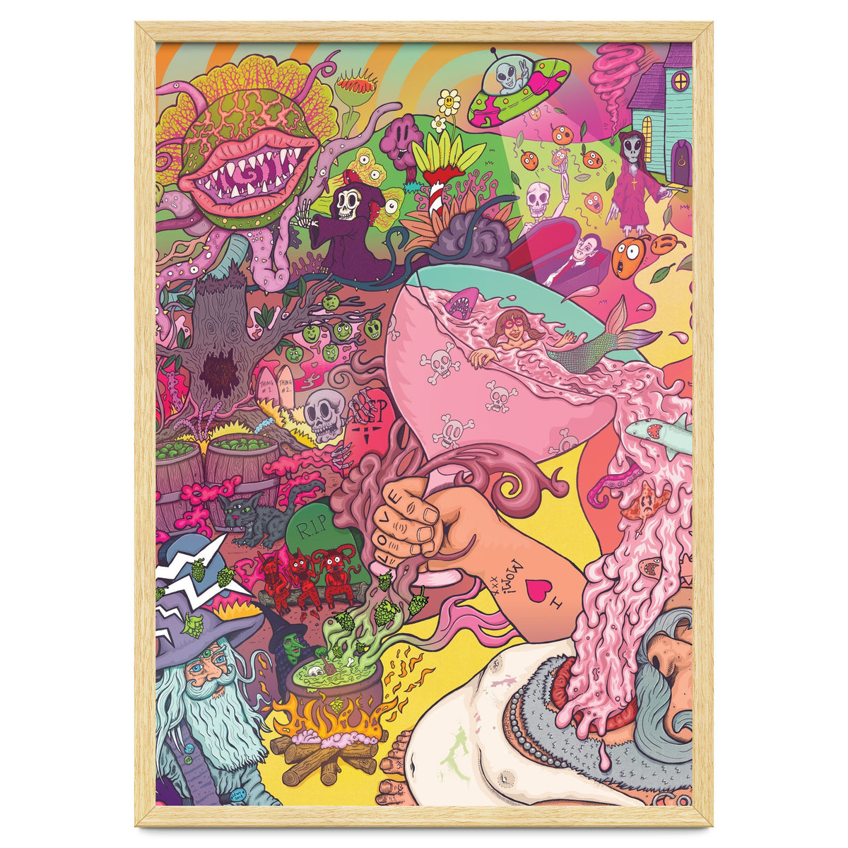 Abbeydale Brewery Collab Series Full Illustration - Yeastie Boys UK, Northern Monk, Origins Fyne Ales, Haand, Brew York and Black Jack Brewery.