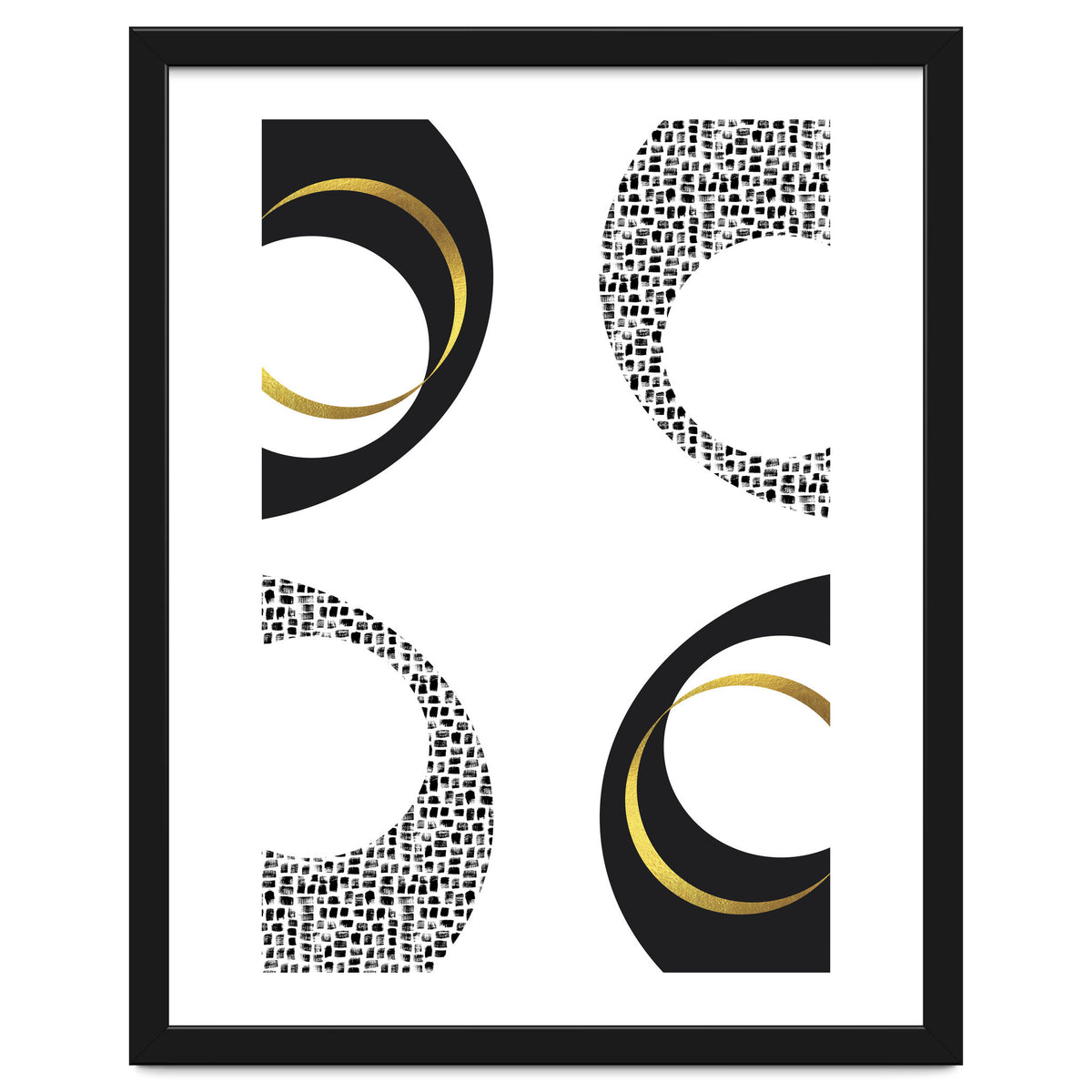 Black & White Abstract No. 7 | gold