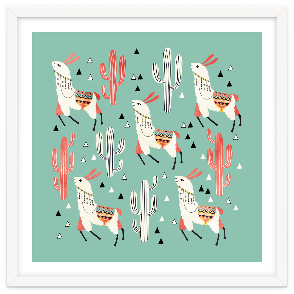 Llama In Green Desert