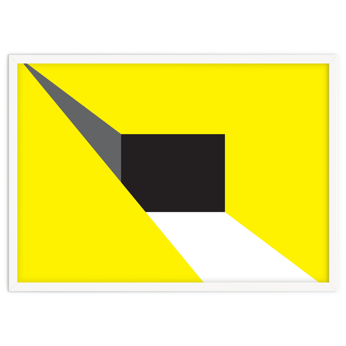 Geometric Shapes No. 20 - yellow, black & grey
