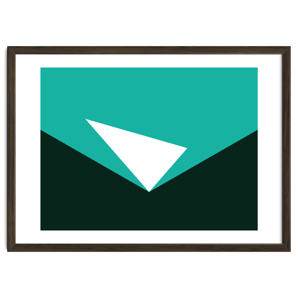 Geometric Shapes No. 57 - turquoise & black