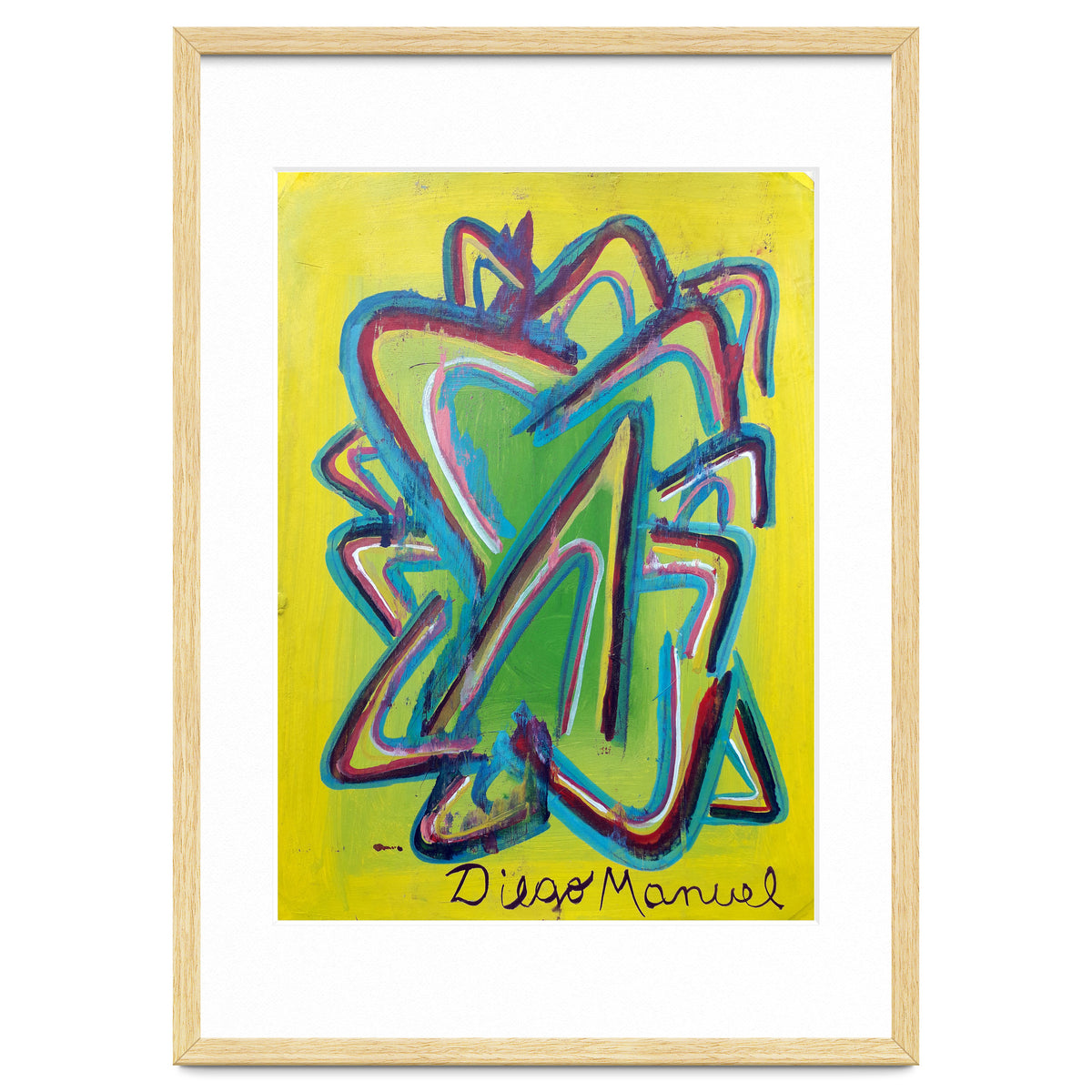 Forma Celeste Sobre Amarillo 2