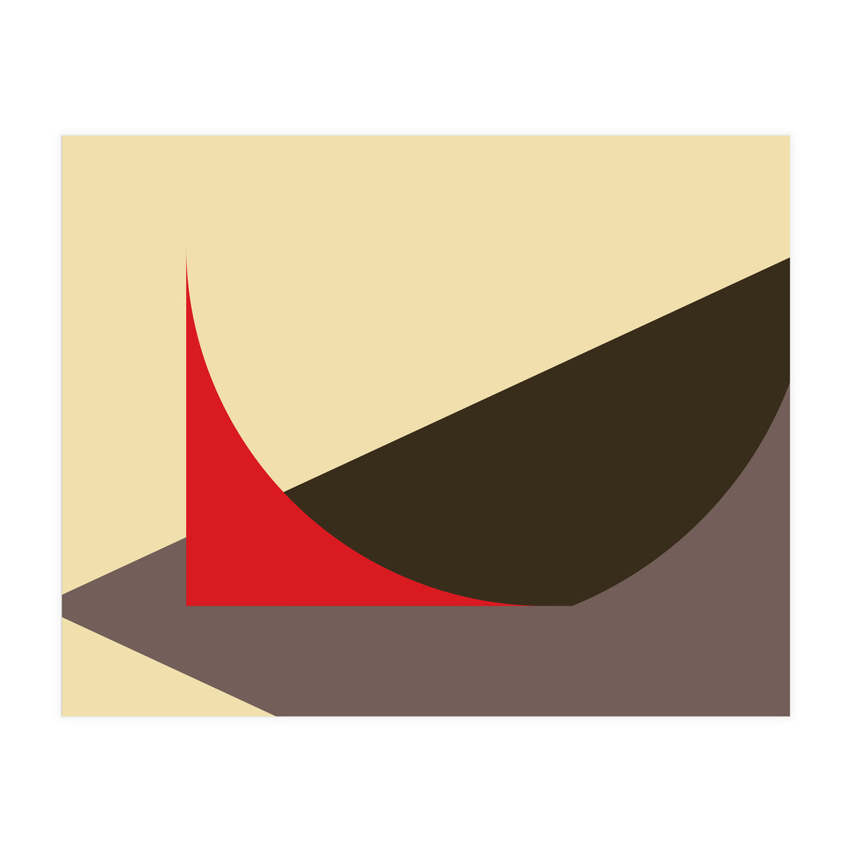 Geometric Shapes No. 6 - brown, beige & red (Print Only)