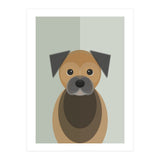 Mid Century Geometric Border Terrier Dog (Print Only) thumbnail