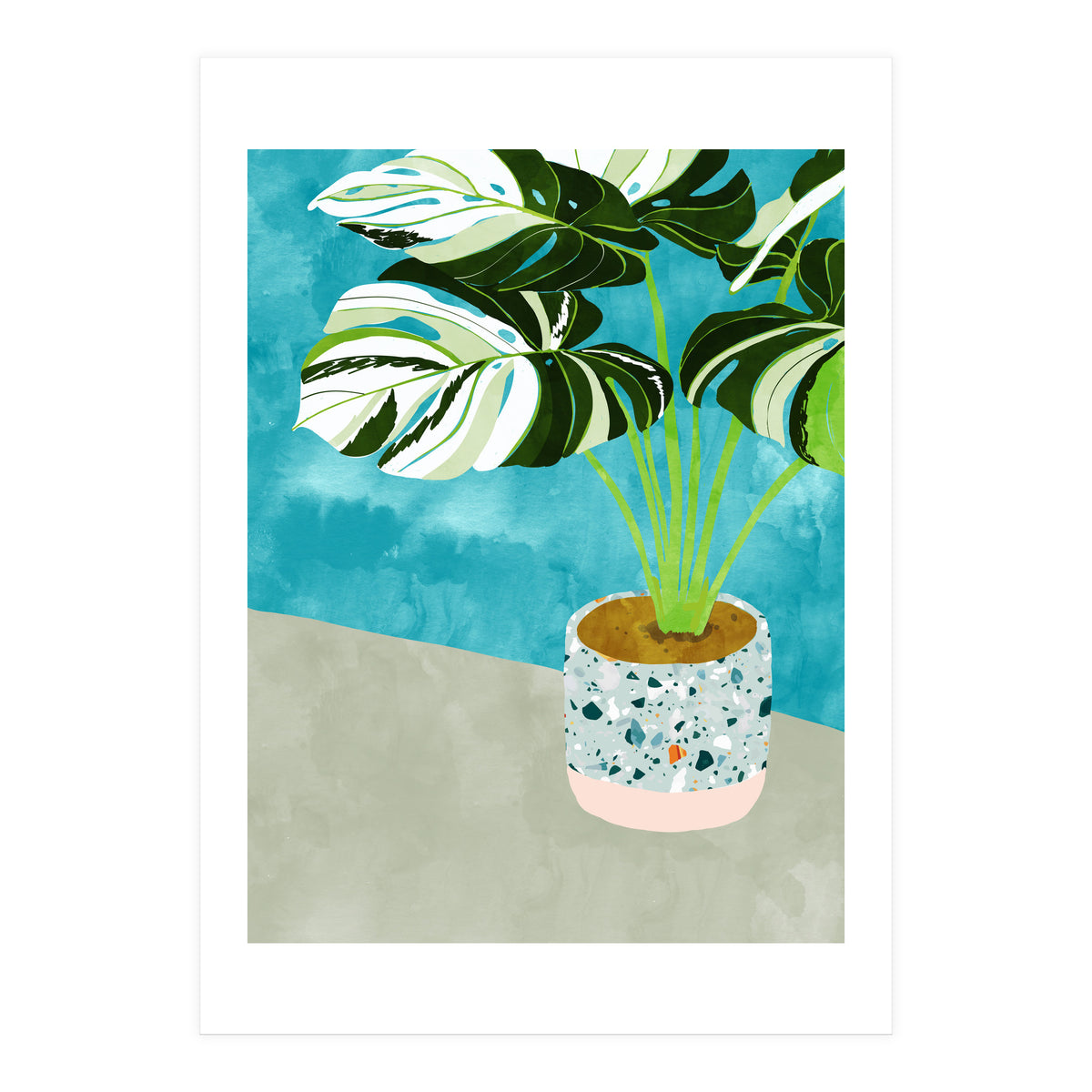 Variegated Monstera (Print Only)