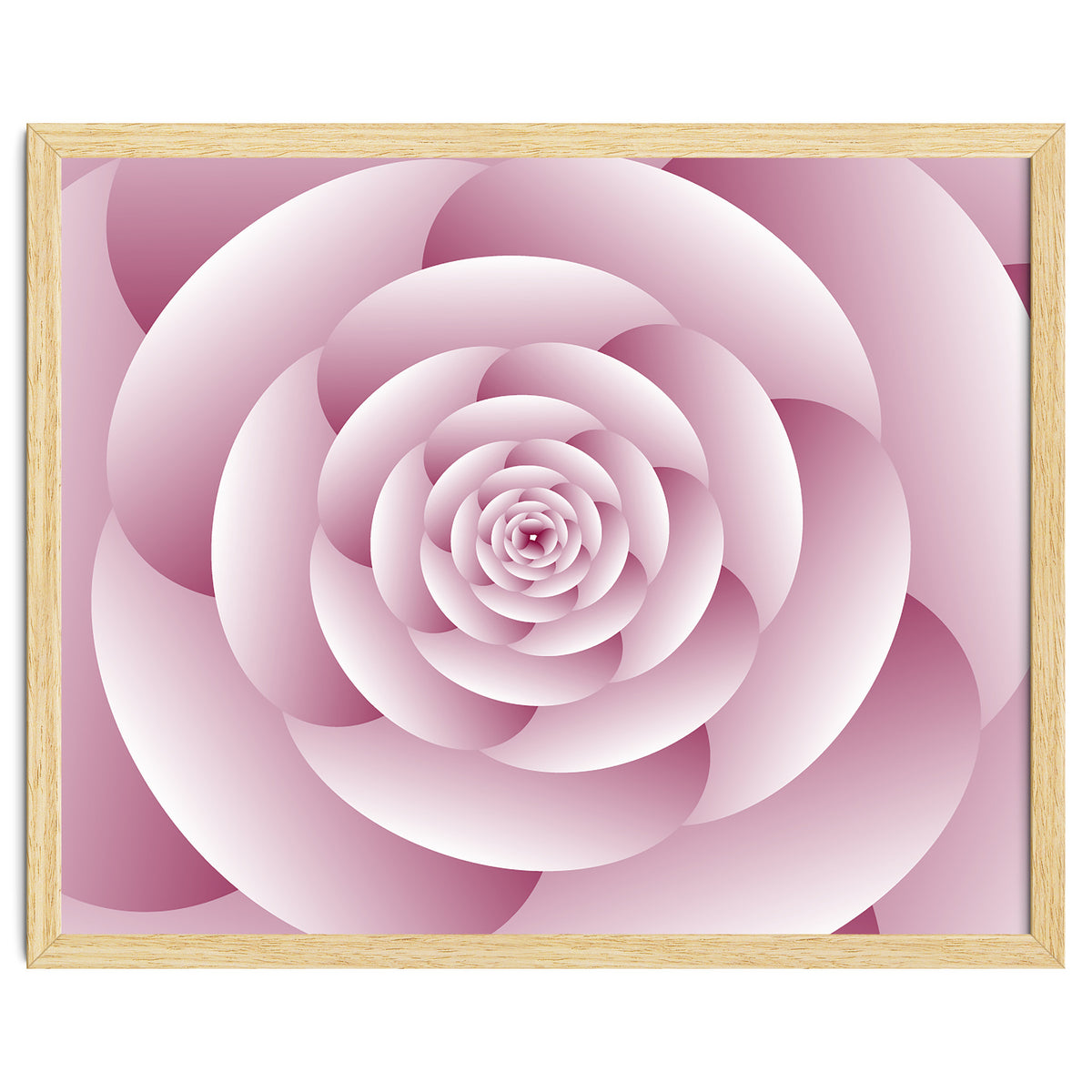 Abstract Rose Spiral 3D Art
