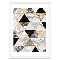 Marble Triangles 2 - Black and White