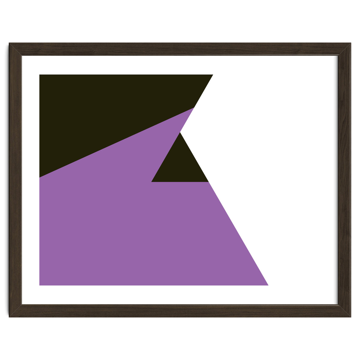 Geometric Shapes No. 80 - purple, black & white