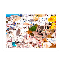 Travel Far Enough, You Meet Yourself Illustration, Spain Citiscape Architecture Painting, Buildings (Print Only)