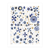 Indigo Flower Mashup (Print Only) thumbnail
