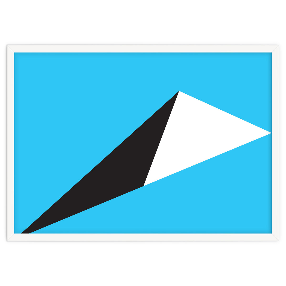 Geometric Shapes No. 70 - sky blue & black