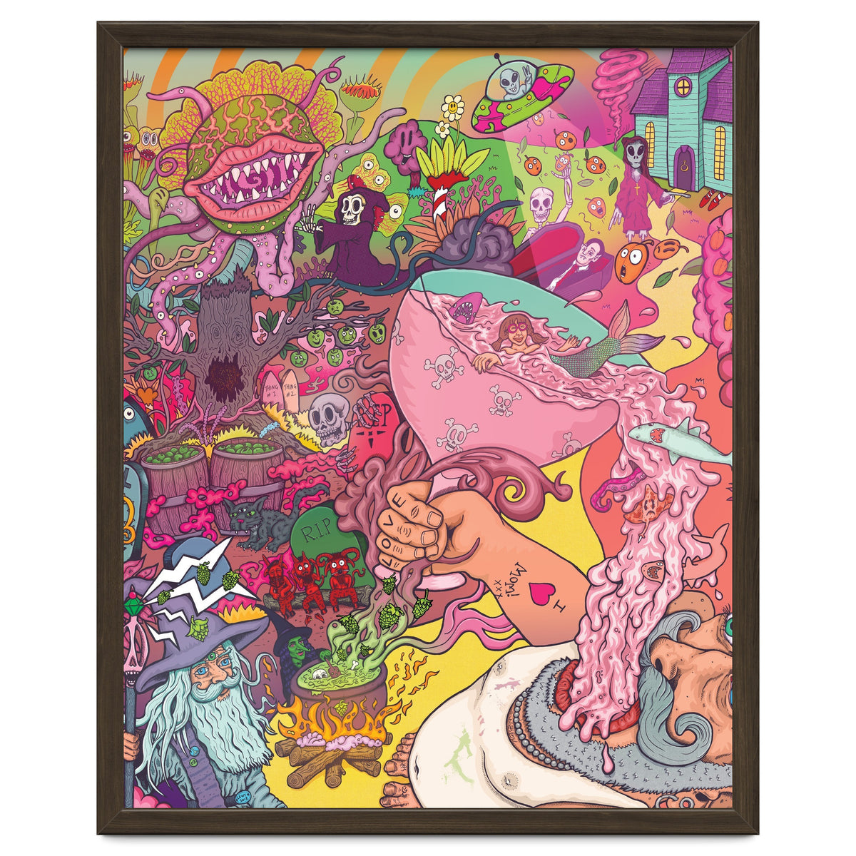 Abbeydale Brewery Collab Series Full Illustration - Yeastie Boys UK, Northern Monk, Origins Fyne Ales, Haand, Brew York and Black Jack Brewery.