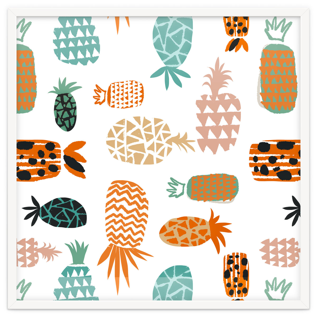 Crazy Pineapples Art Print