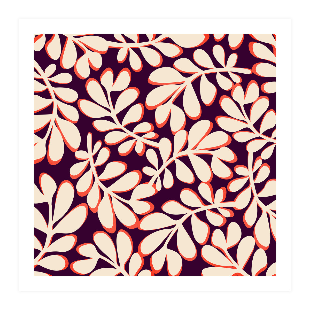 Mid Mod Playful Dark Botanical (Print Only)