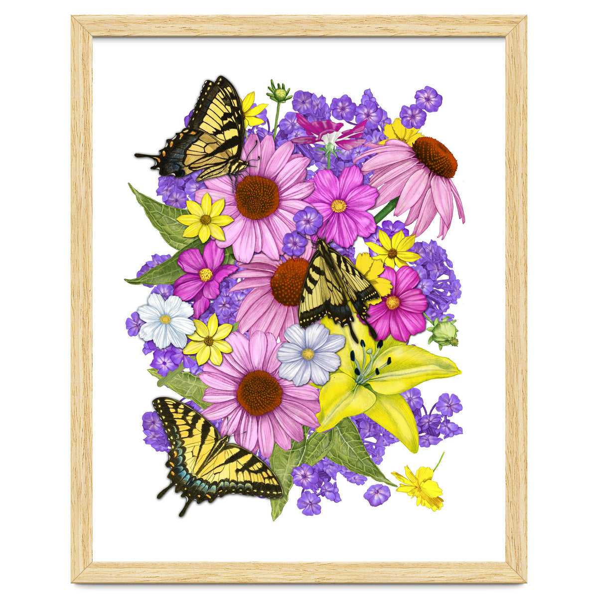Corn Flowers and Swallowtails
