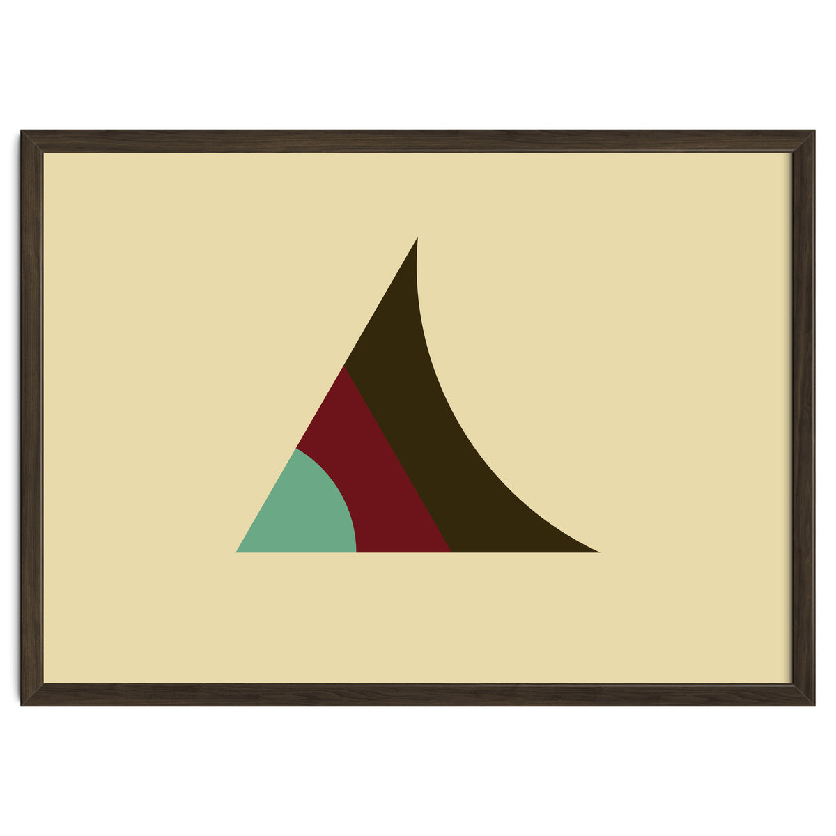 Geometric Shapes No. 5 - beige,  purple & turquoise