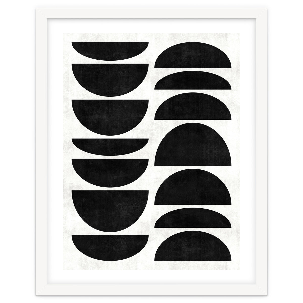 Mid-Century Modern Pattern No.9 - Black and White Concrete